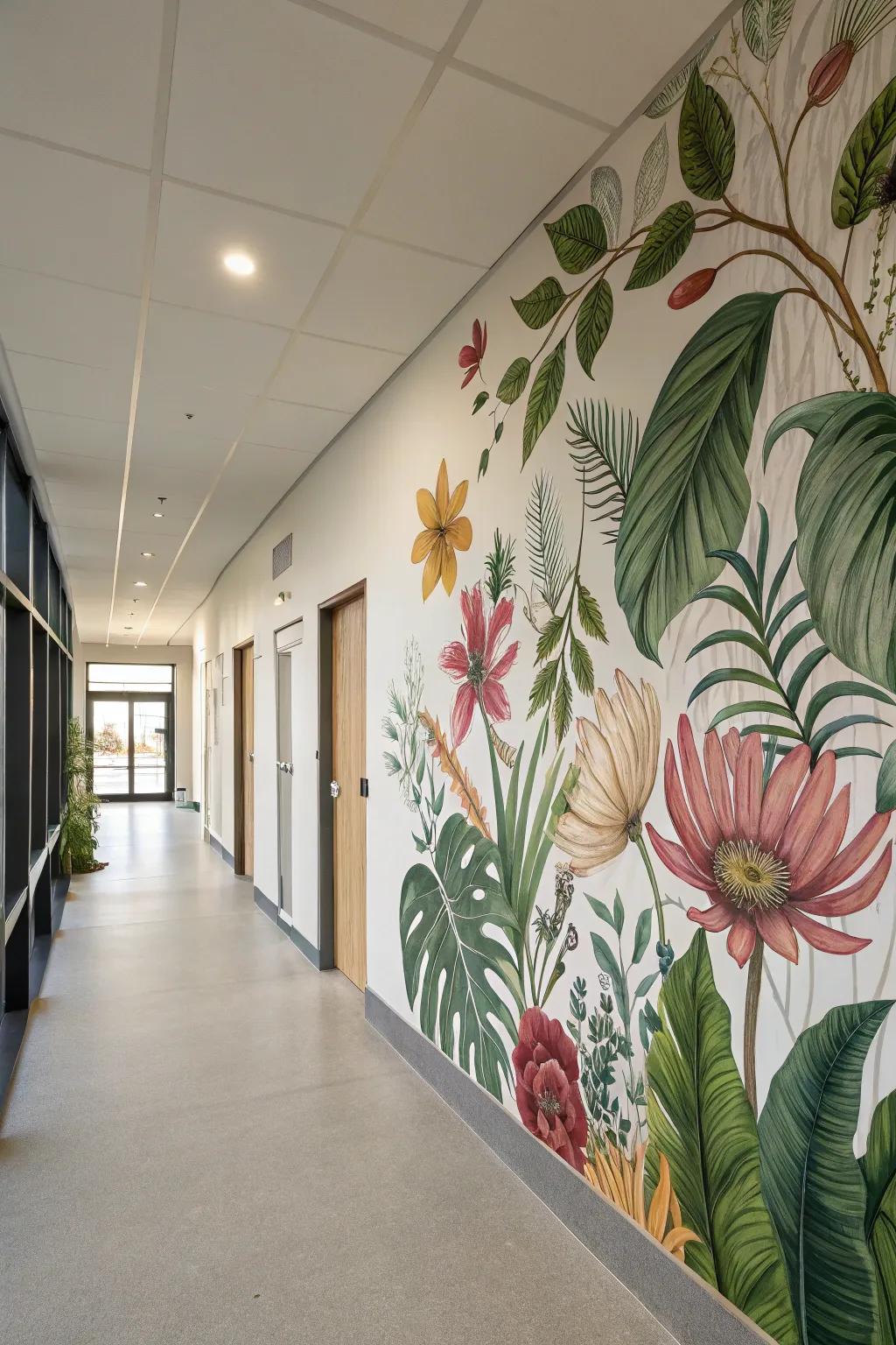 With a gorgeous floral wall, you can bring the beauty of nature inside.