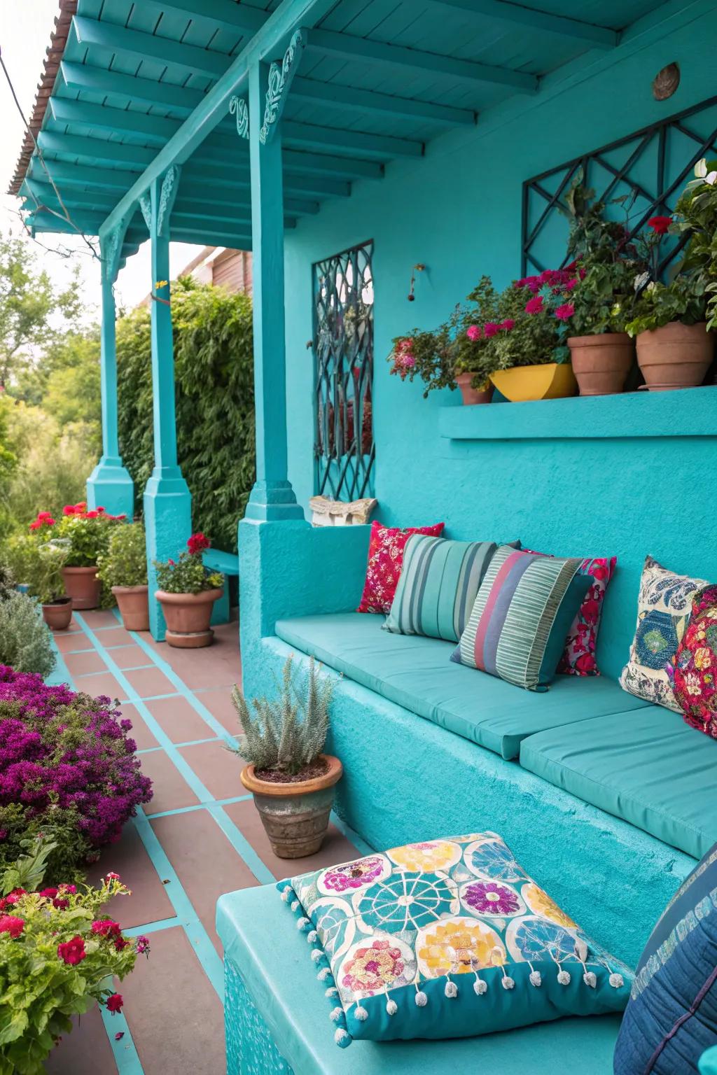 Vibrant colors can turn your patio into a lively oasis.