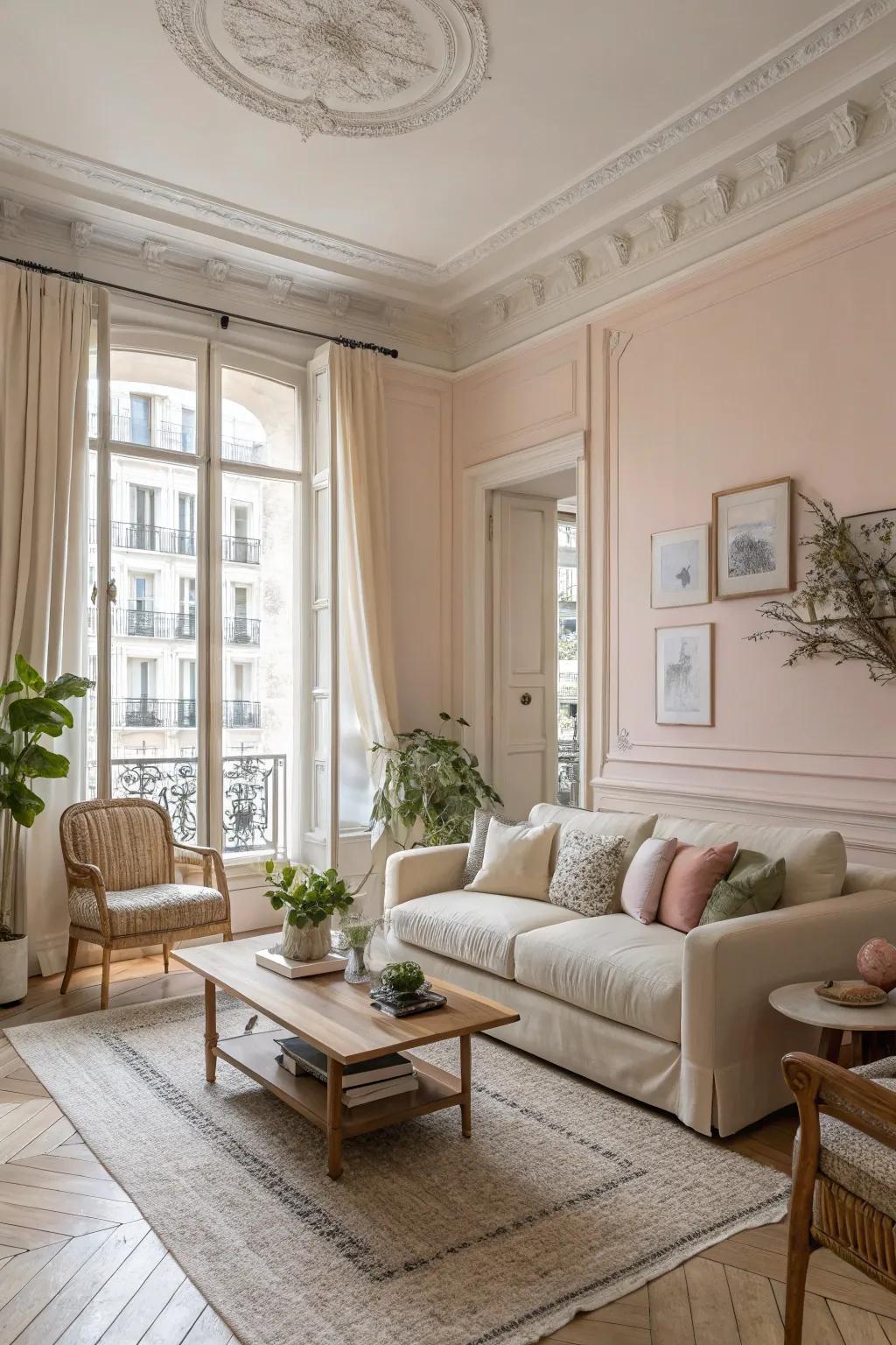 Subtle, neutral shades bring brightness and refinement to the space.