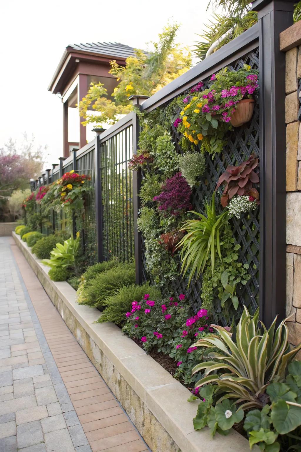 Upright flora adds greenery and solitude to your fencing.