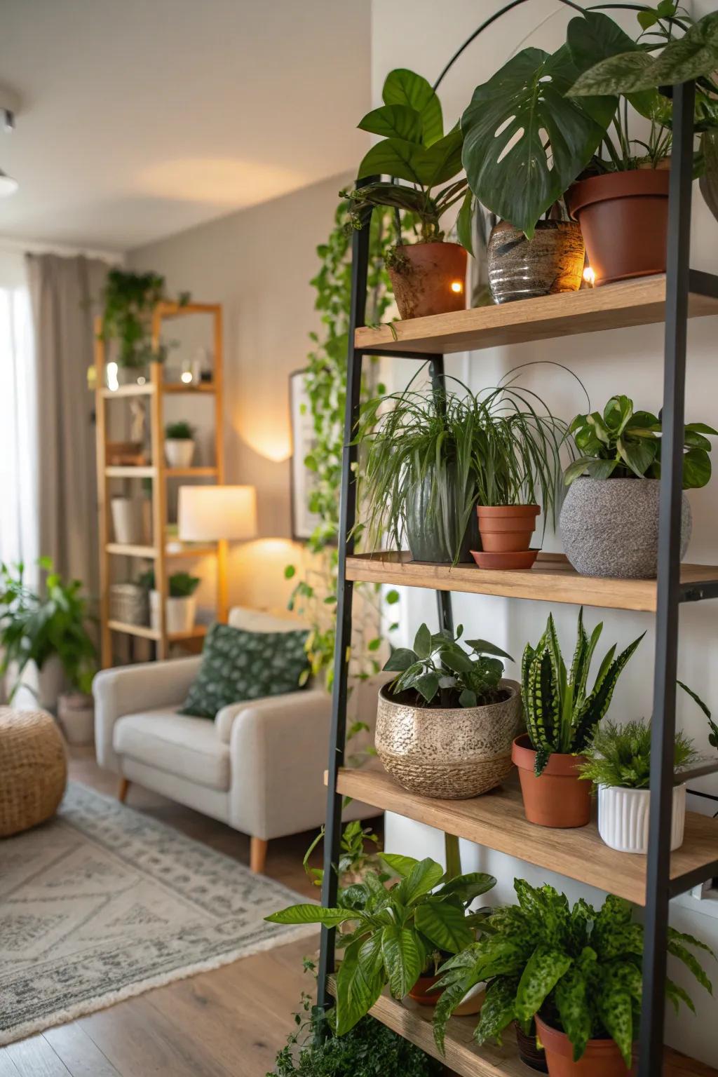 Turn your shelves into a green masterpiece.