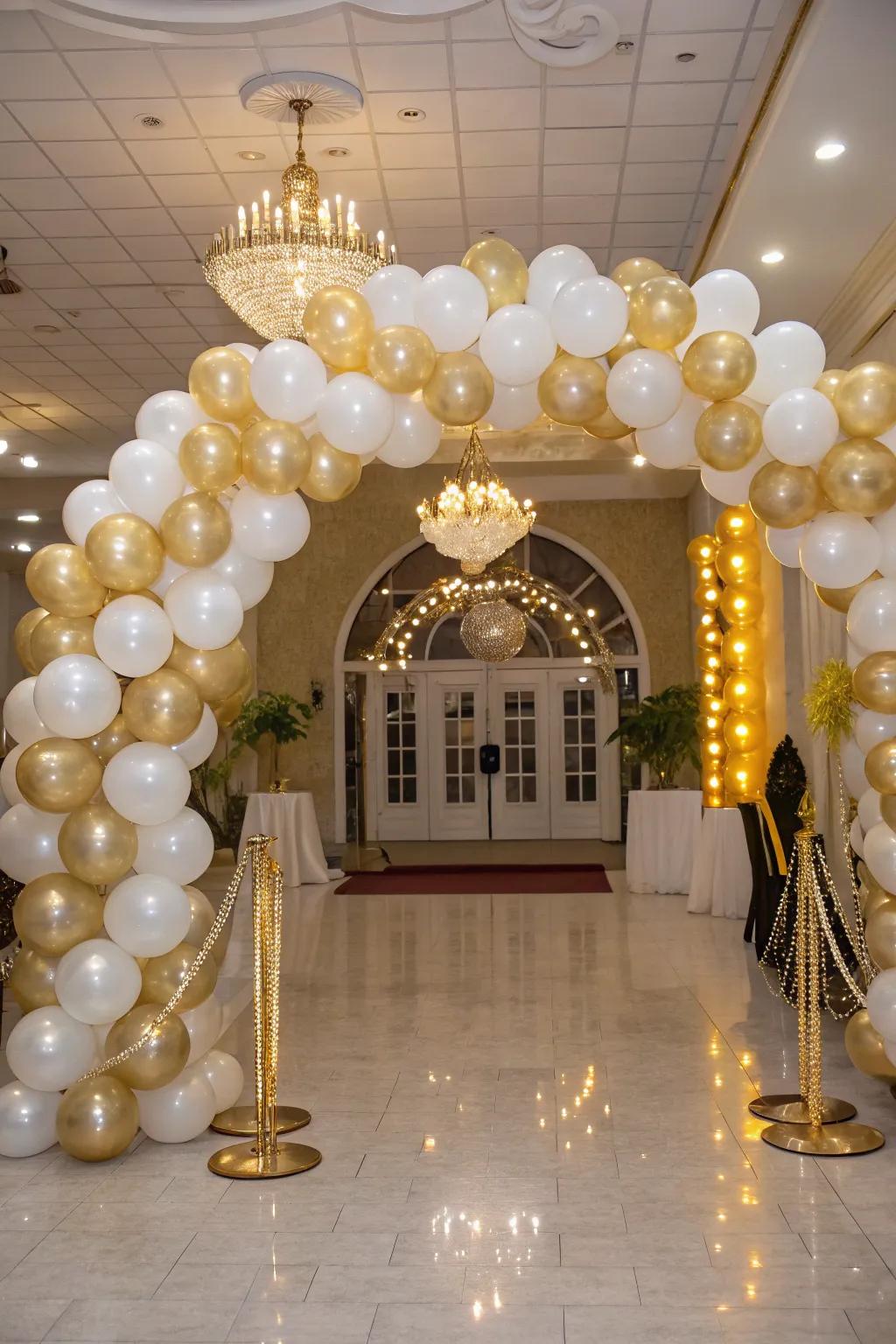 Amplify your prom decorations with sophisticated balloon configurations.