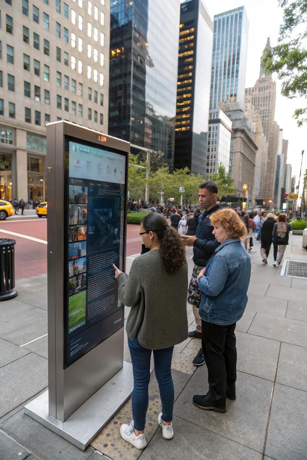 Attract potential buyers with engaging interactive touch-screen signs.
