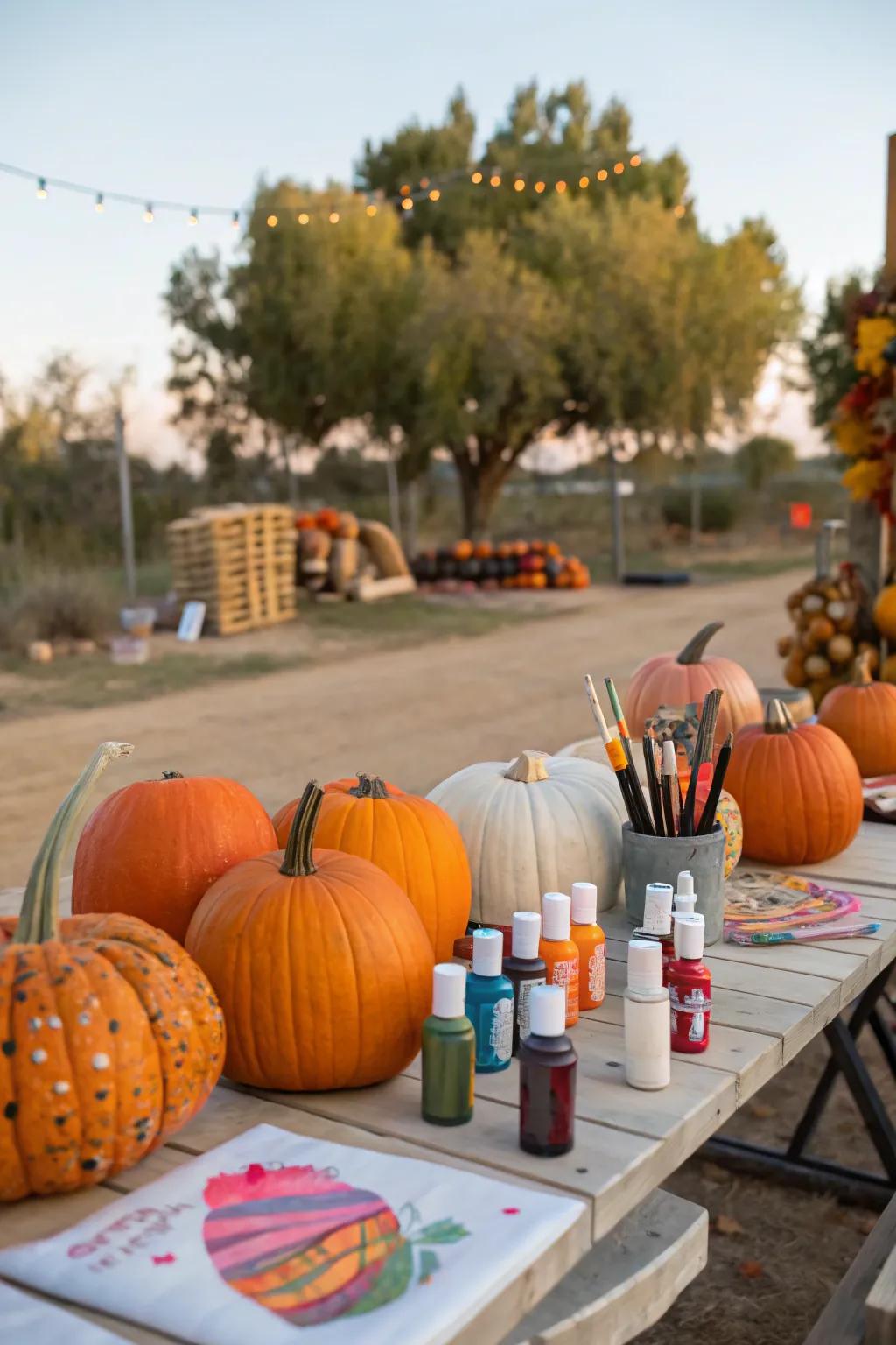 Inspire innovation with a dedicated pumpkin artistry space.