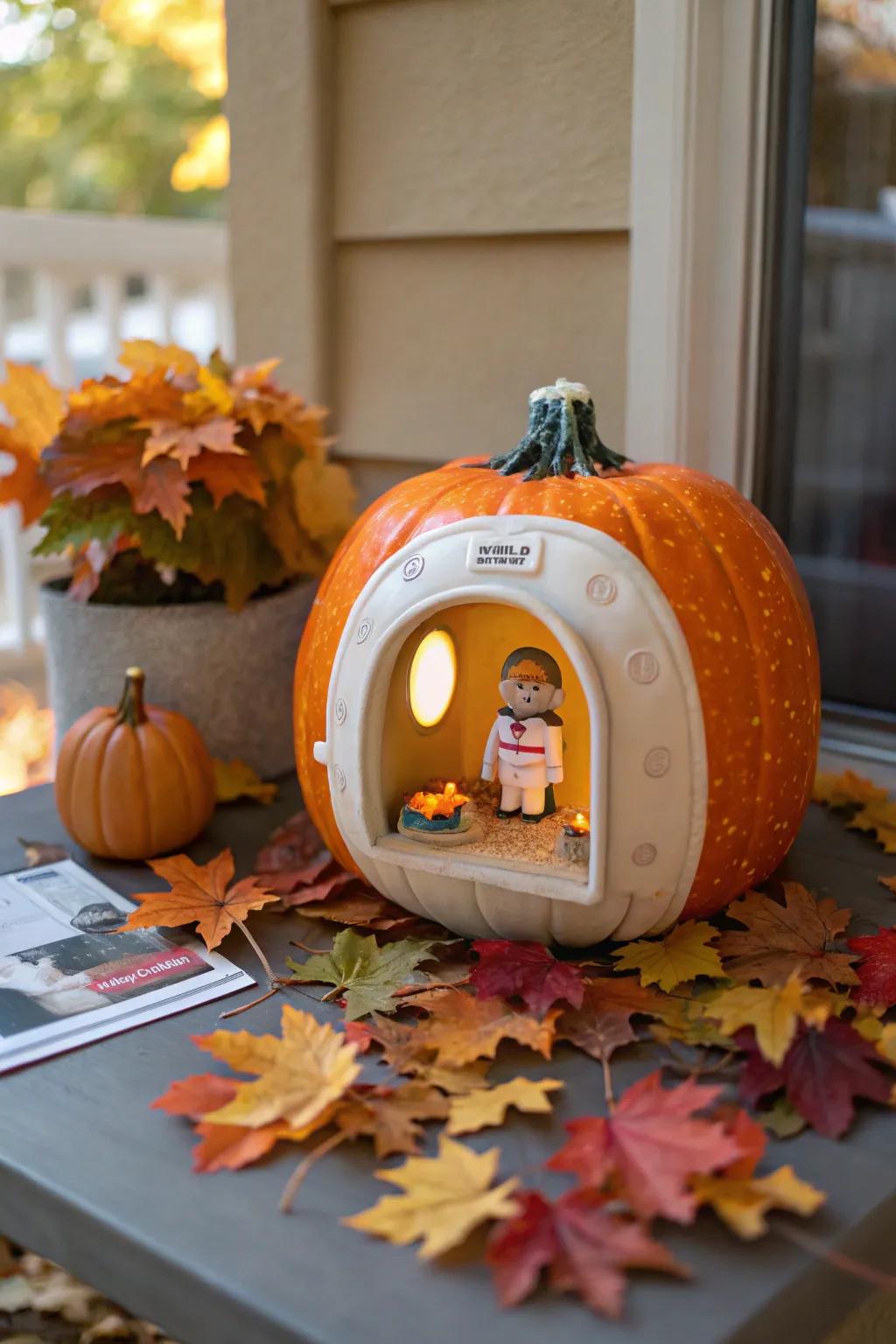 Imaging chamber pumpkin for a playful Halloween