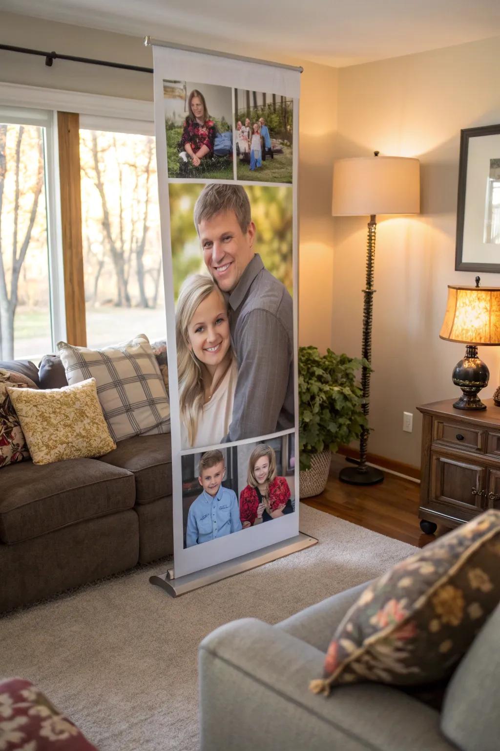 Capture family memories with a personalized photo banner.