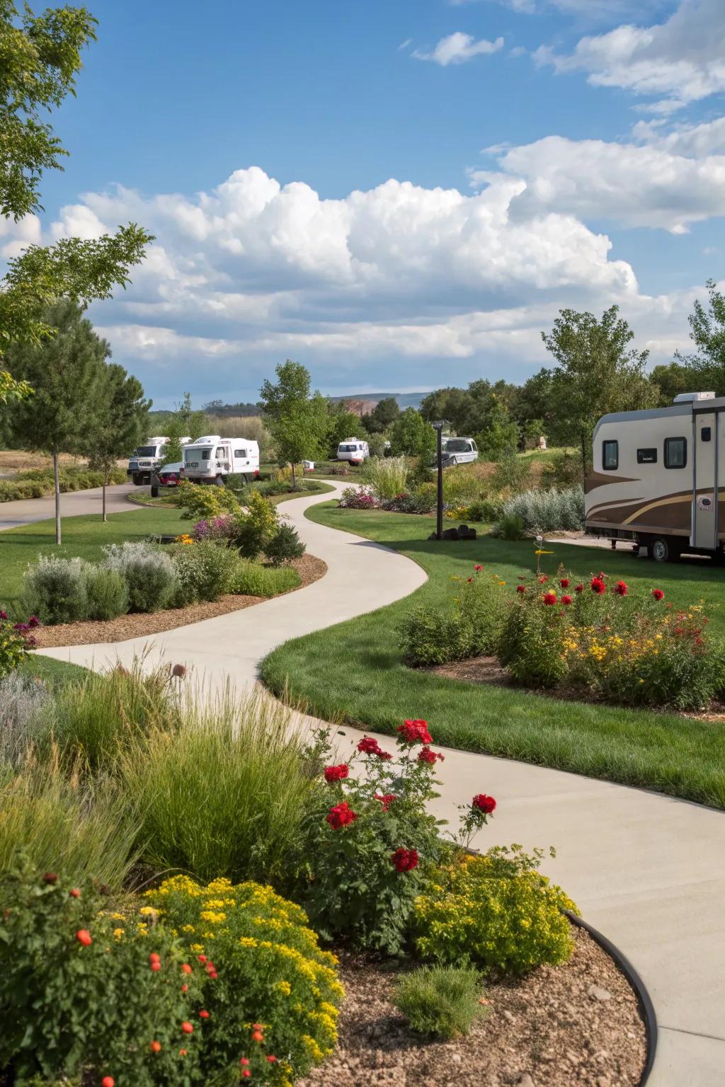 A rich, appealing landscape that enriches any RV park.