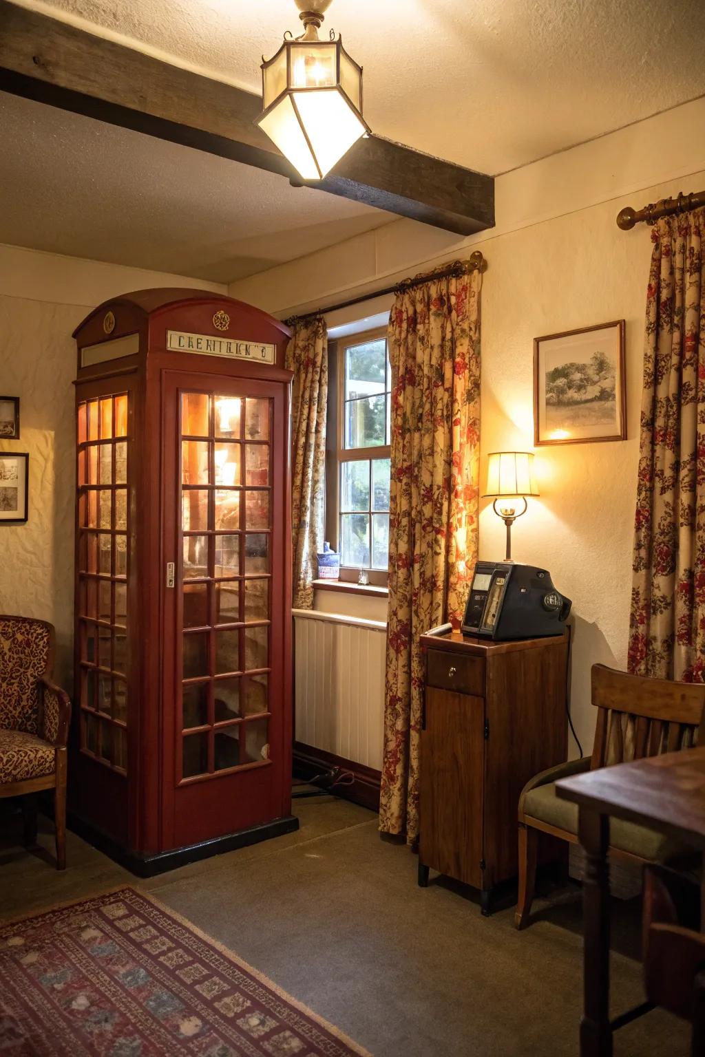 Step back in time with a vintage-inspired selfie corner.