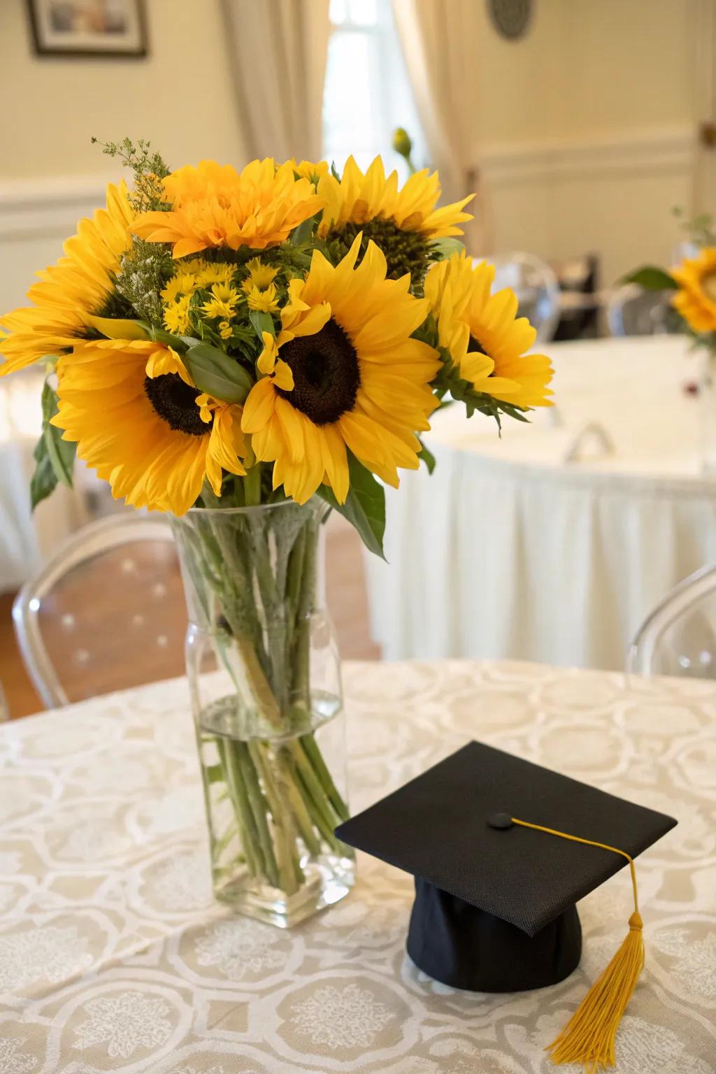 Fantastic floral piece with graduation style.