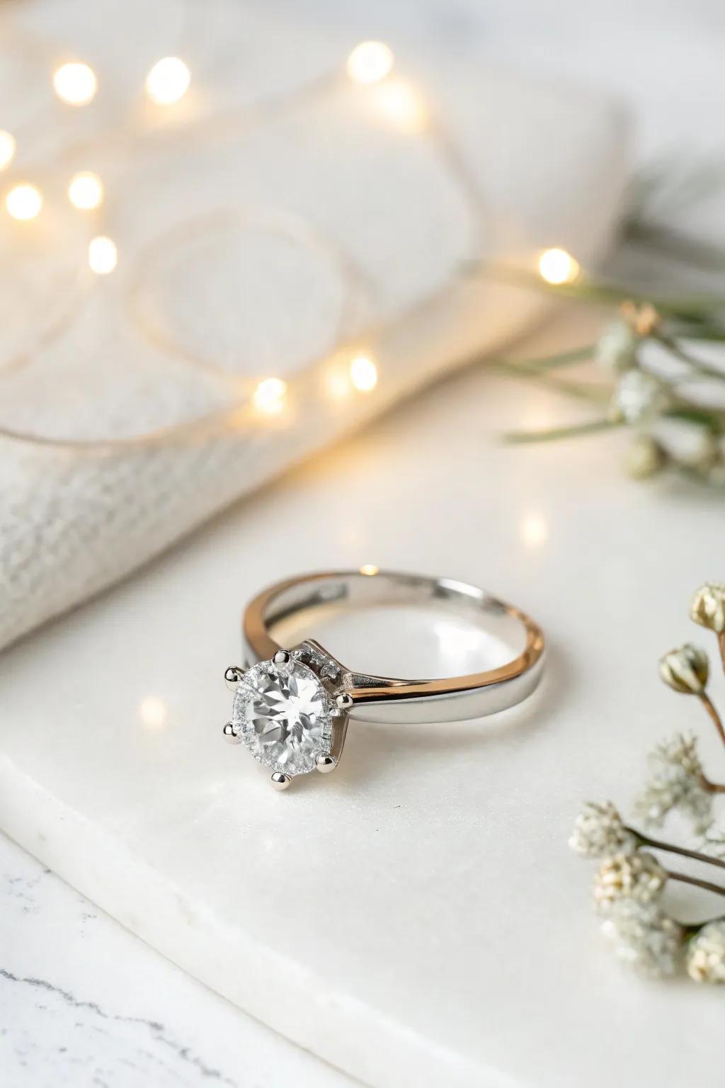 A breathtaking solitary gem circle embodying timeless elegance.