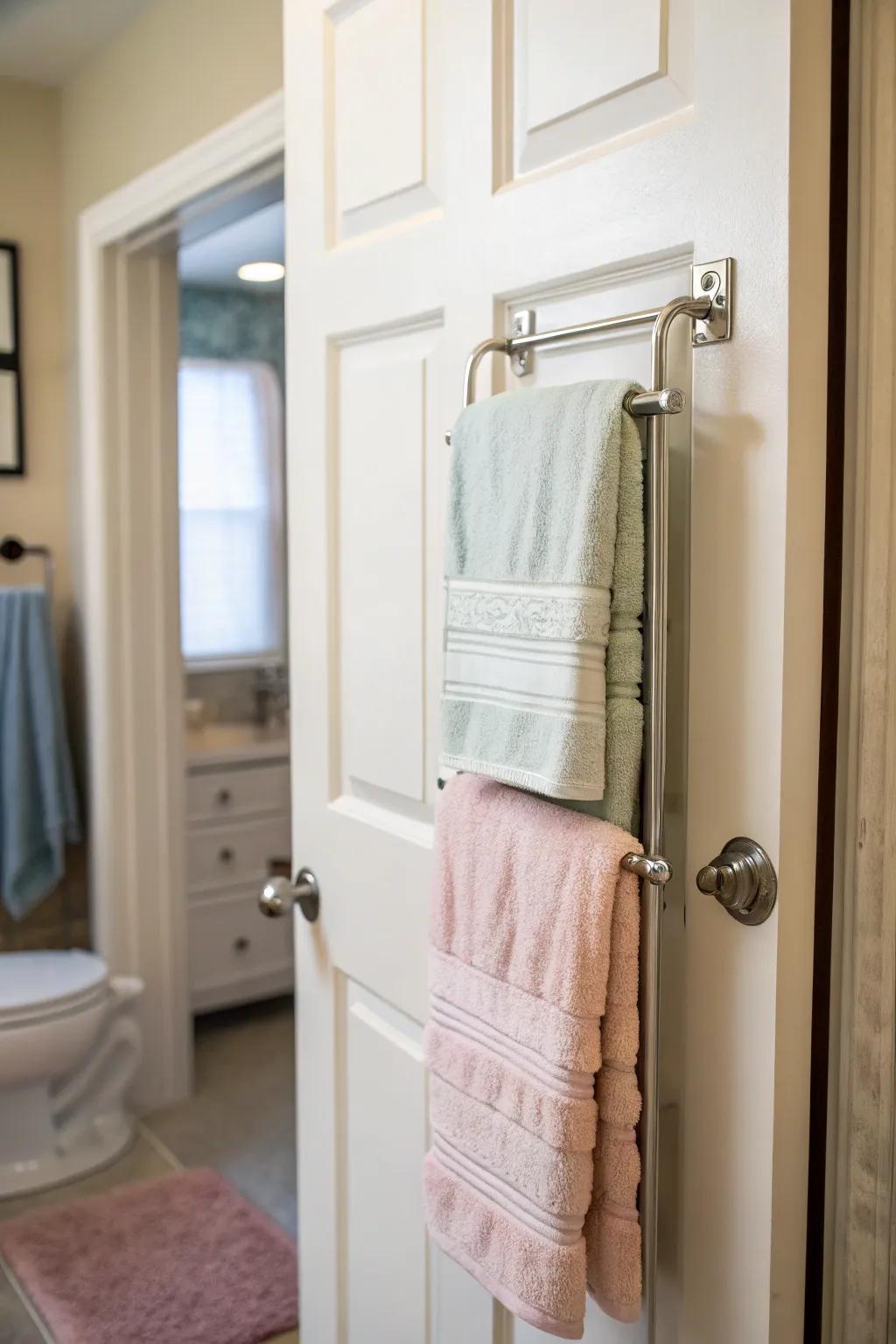 Make the most of door space with clever over-the-door racks.
