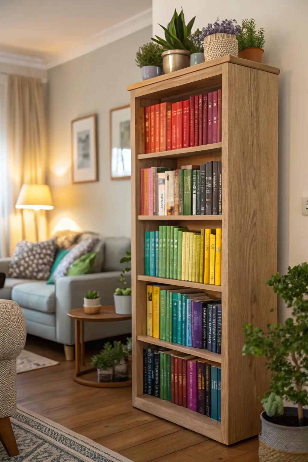 Nook-oriented bookcases optimize every dimension.