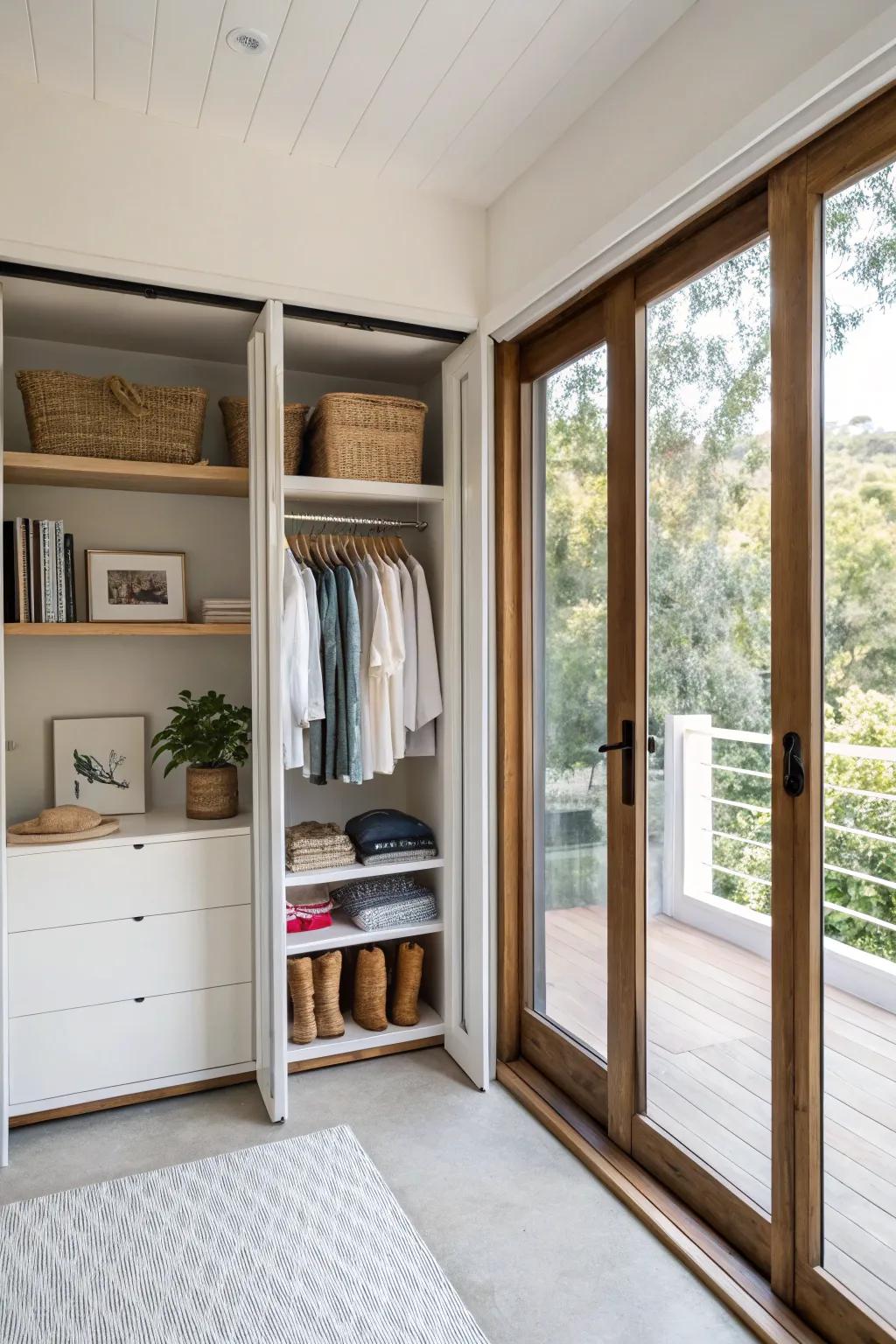 Bi-fold doors offer accessibility and style.