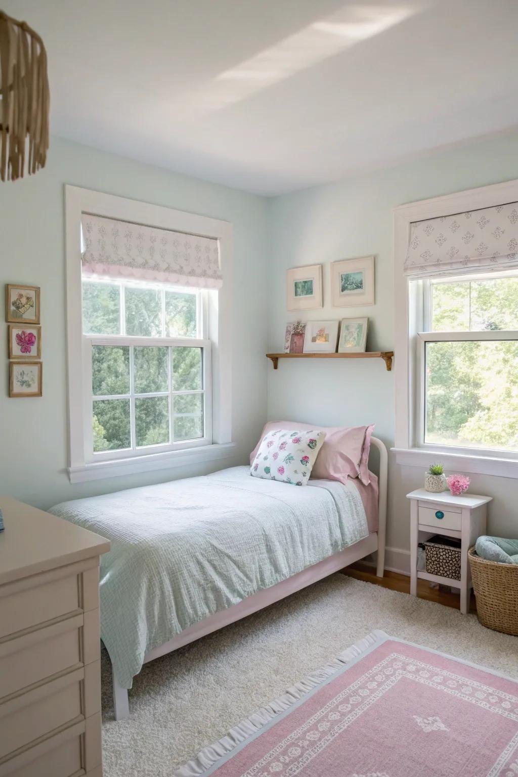 Light hues give the impression of a larger, brighter space.