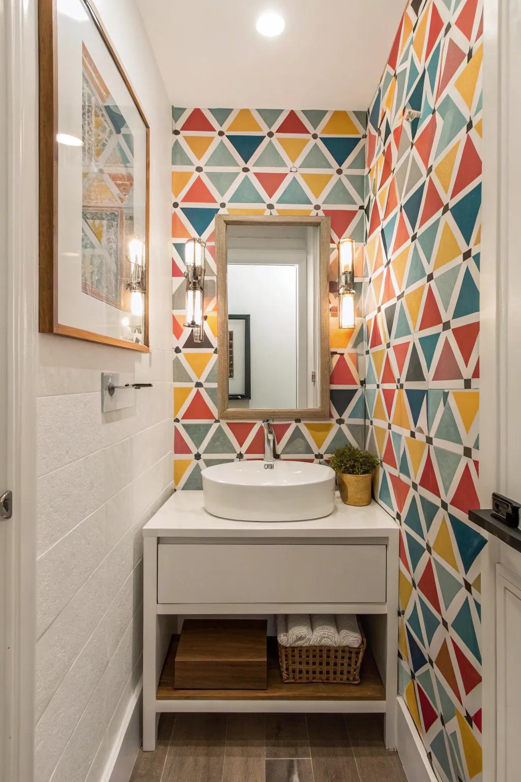 Bold wall treatments add drama and personality.