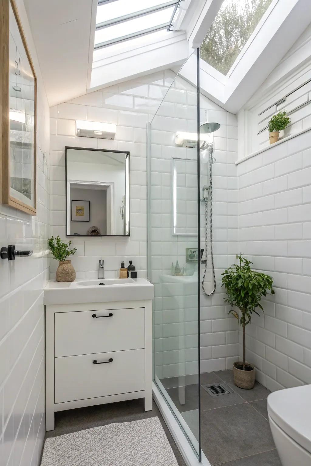 Clear enclosures enhance elegance while expanding the space.