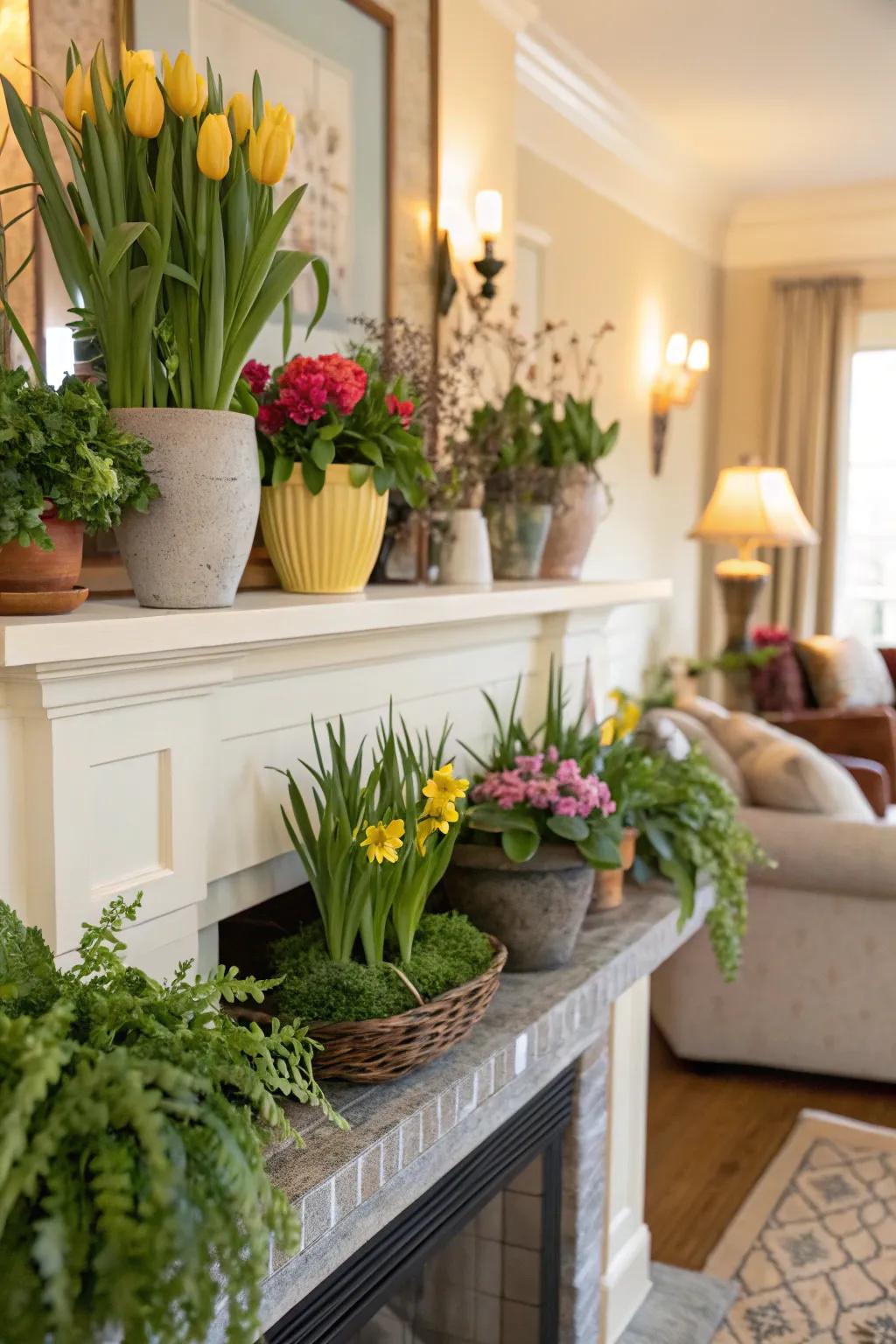 A botanical shelf introduces a revitalizing, natural element to your dwelling space.