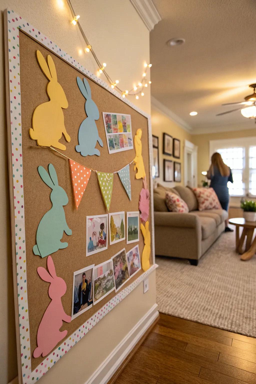 Playful bunnies leap across your decor, spreading joy.