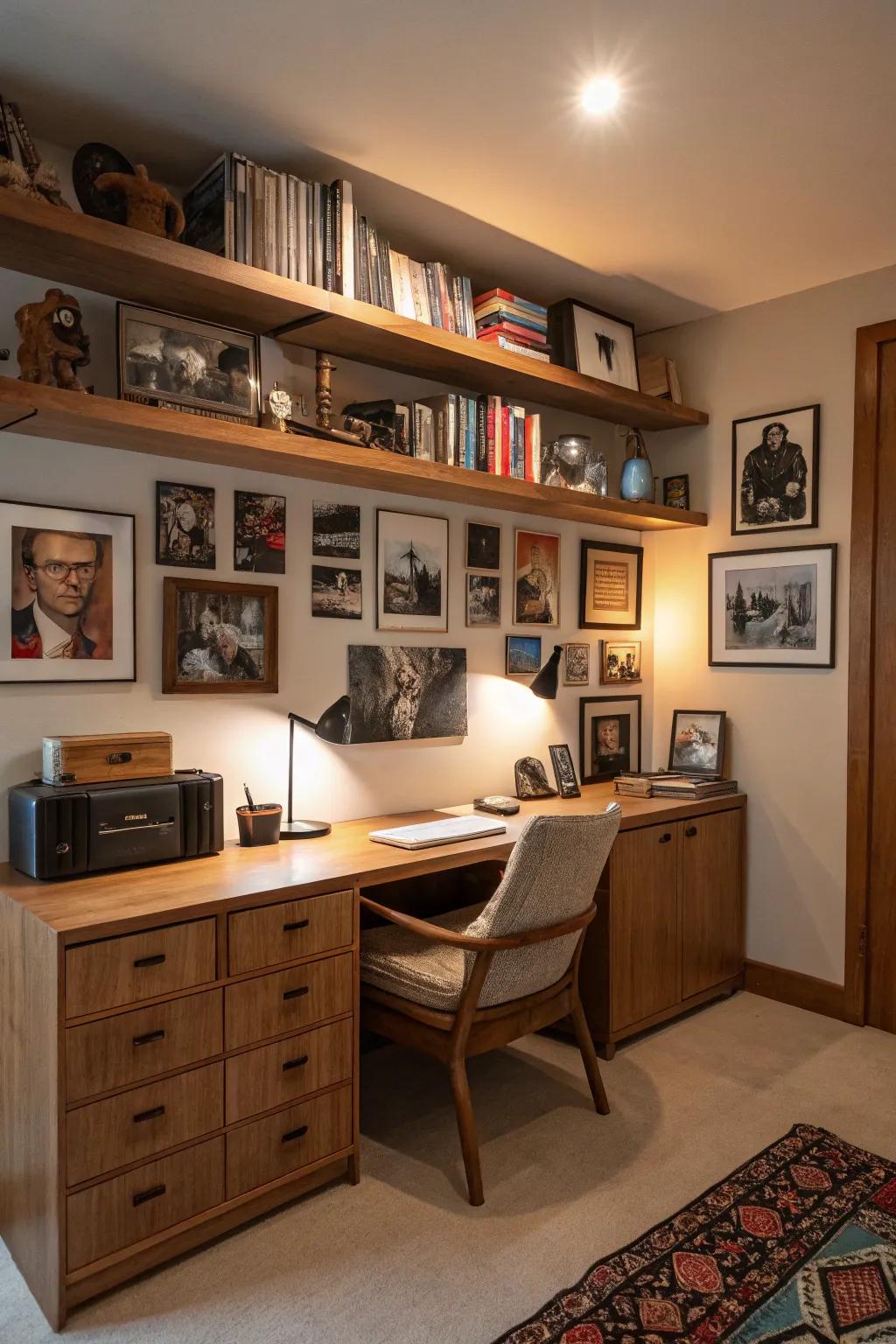 Personal collectibles add a unique touch to your streaming background.