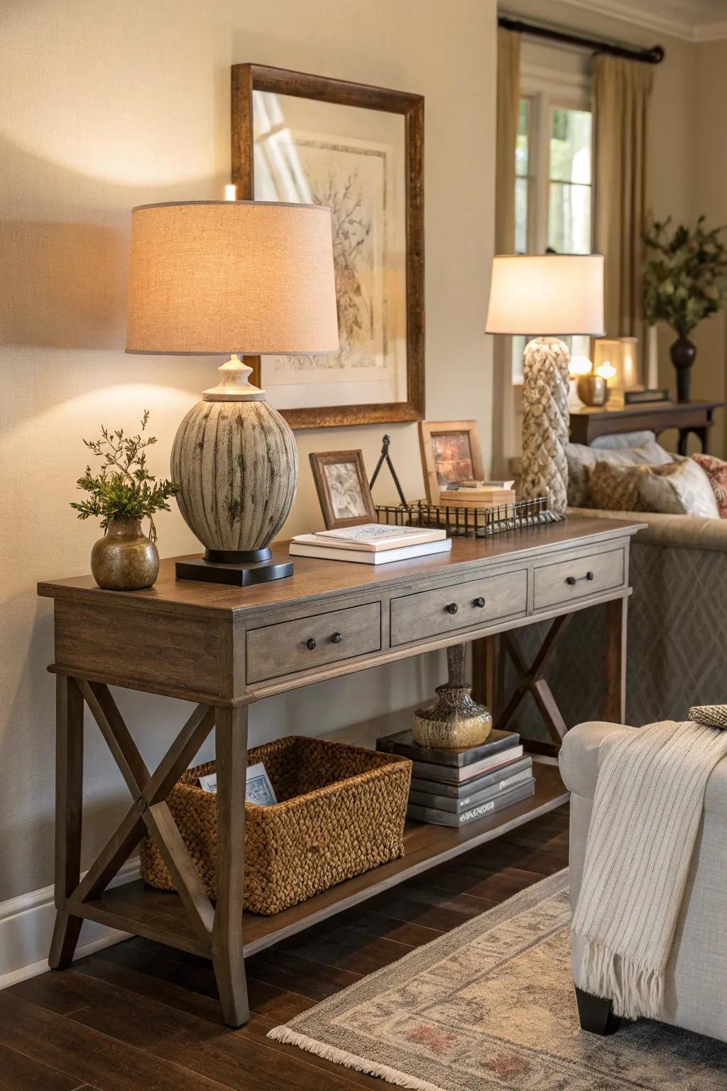 Versatile furniture maximizes both space and practicality.