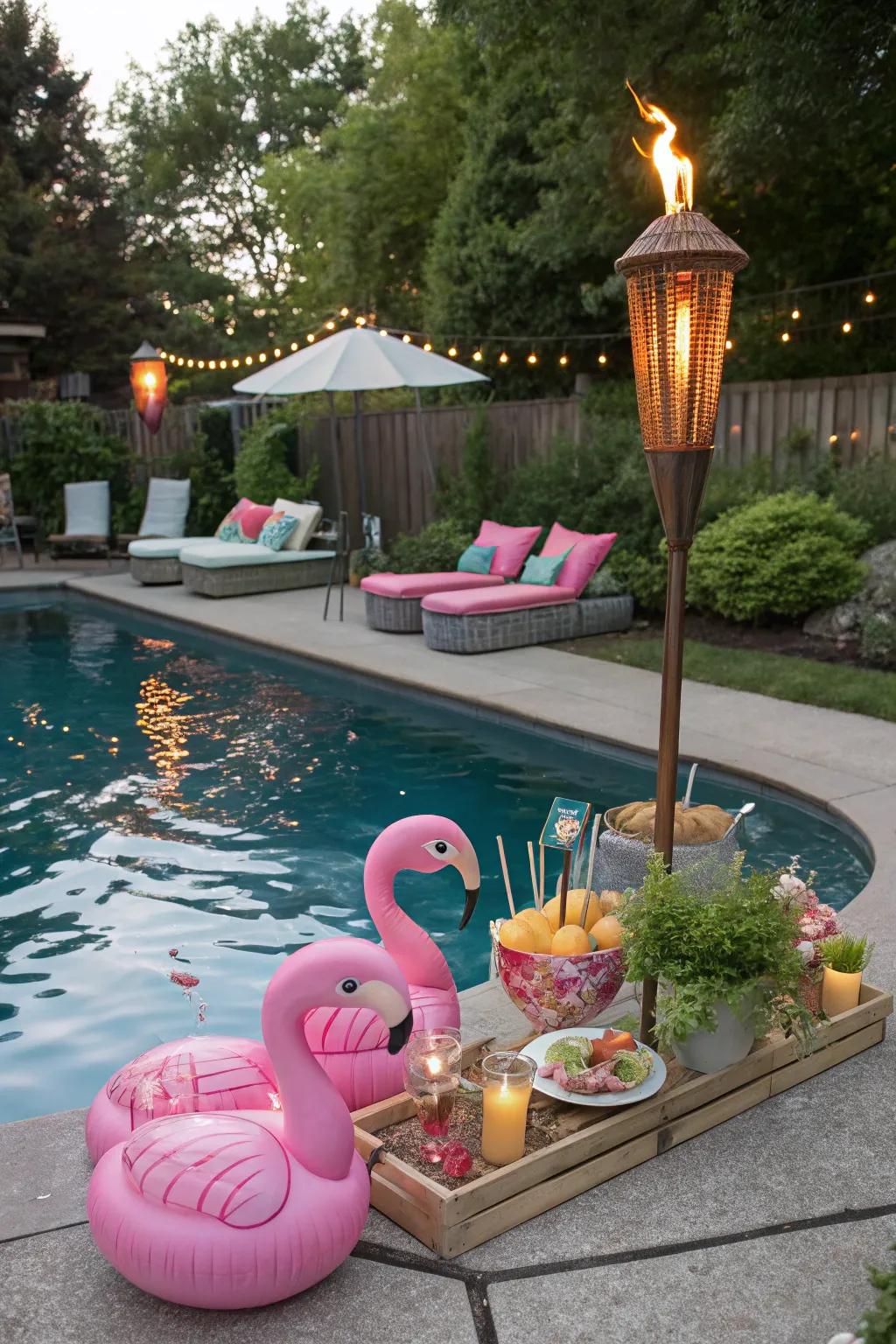 Turn your backyard into a poolside paradise for a fun summer bash.