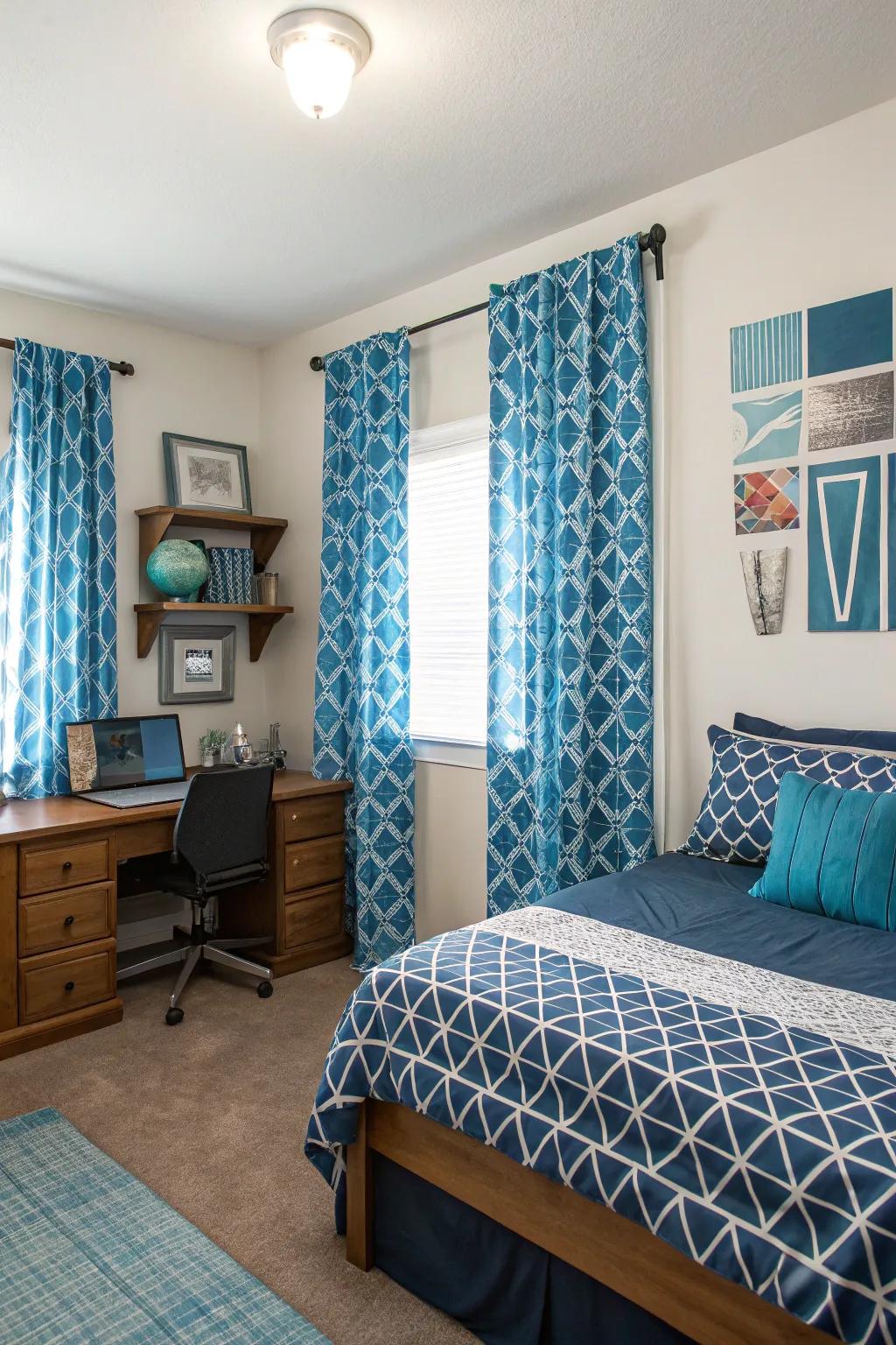 Shapes and lines add a vibrant touch to any room.