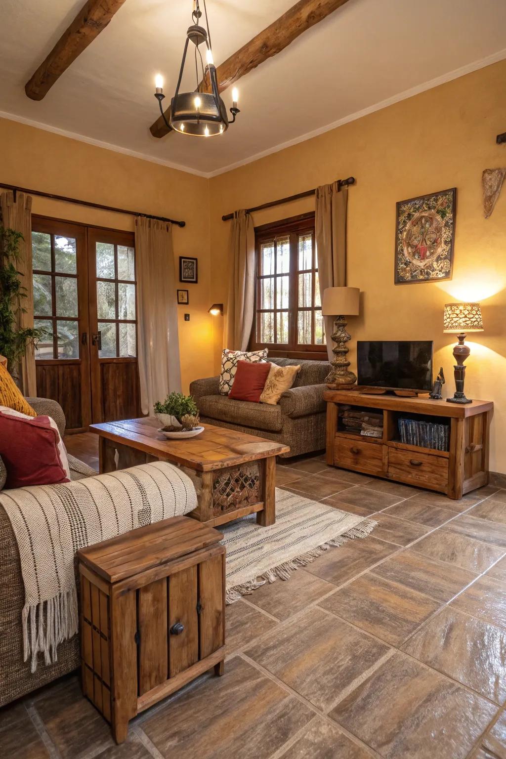 Wood-look tiles offer the warmth of wood with the resilience of tile.