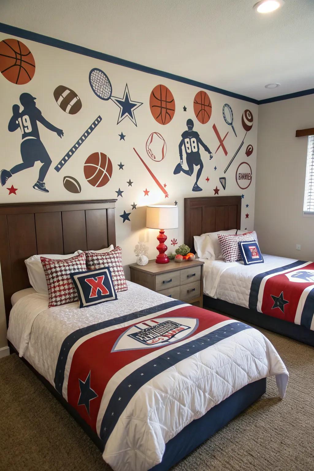 Sports-centric decor for the junior athletes at your home
