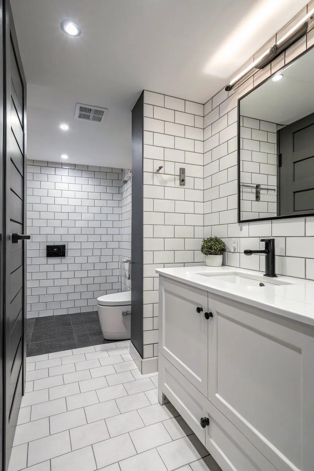 A calm single-color scheme enhances the area.