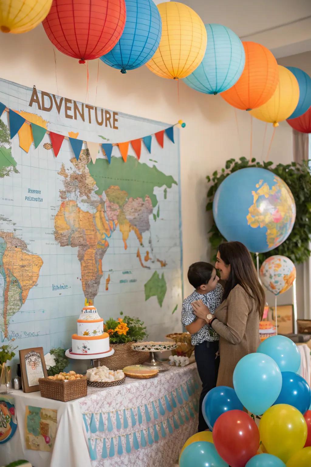 A travel-inspired backdrop evoking a sense of adventure and discovery.