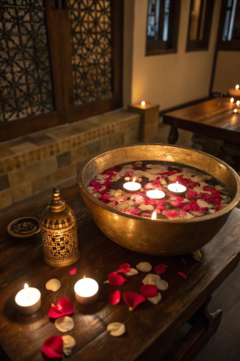 Lights nestled in an <strong><em>uruli</em></strong> sprinkle a hint of enchantment on any night.” loading=”lazy” class=”pimg”>
	</picture><figcaption>Lights nestled in an <strong><em>uruli</em></strong> sprinkle a hint of enchantment on any night.</figcaption></figure>
<p>Sprinkle in some drifting lights to your <strong><em>uruli</em></strong> for a cozy and welcoming radiance. This concept is pure magic for twilight gatherings or a heartfelt dinner at home.</p>
<h3>Some ideas to consider:</h3>
<ul class=