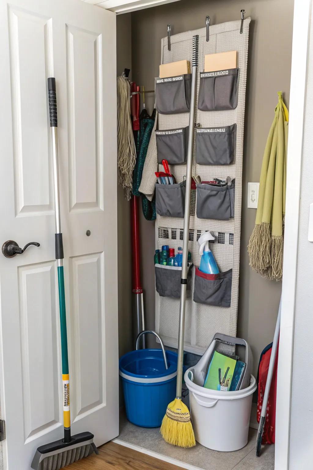 Using the door's space can really open up your storage possibilities.