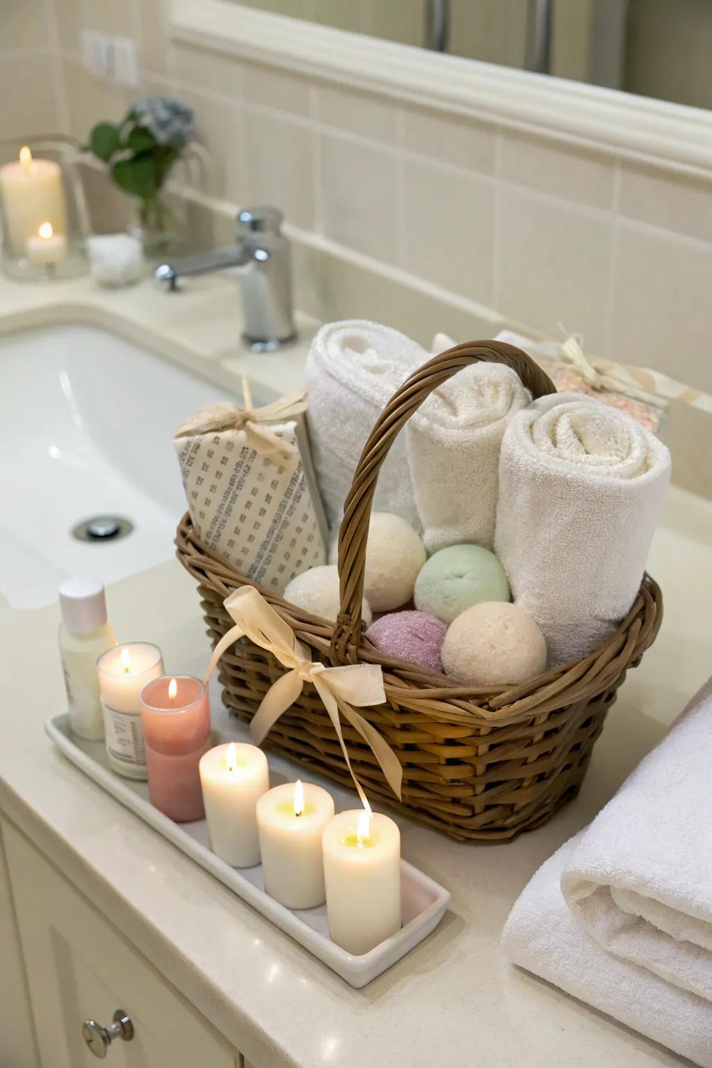 A revitalizing spa basket crafted for ultimate relaxation.