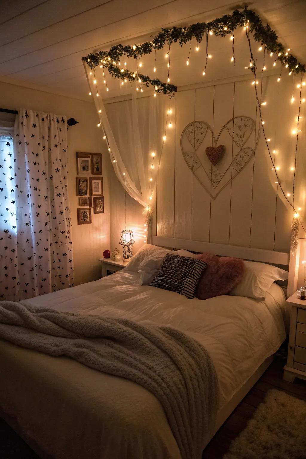 Transform your bedroom into a comforting escape for Valentine's Day.