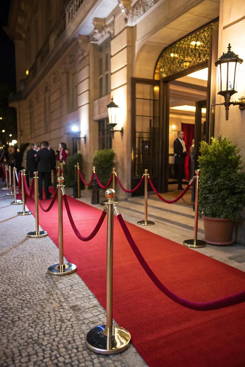 Treat your friends like stars with a star-treatment entrance.