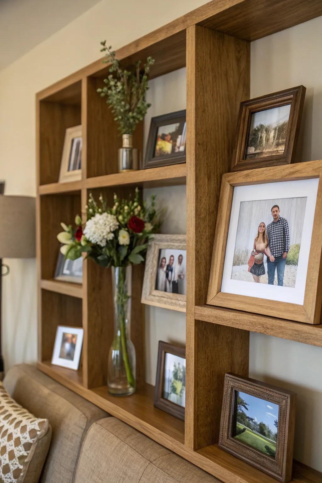 Imbue your space with warmth through wooden wall cubes.