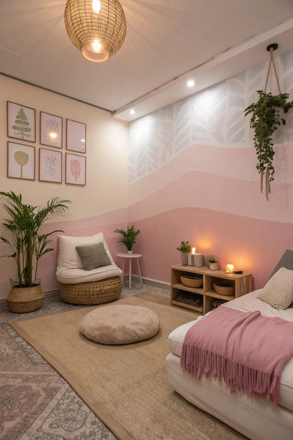 Color your calm: A soothing palette for your wellness retreat.