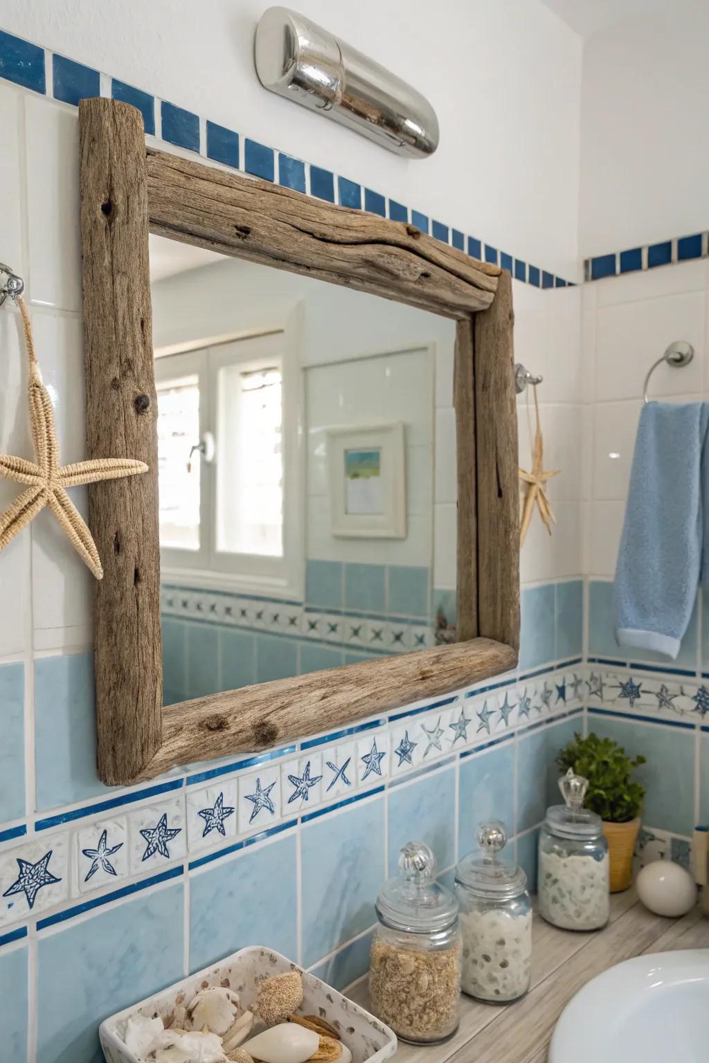 Nautical accents gently enhance coastal decor.