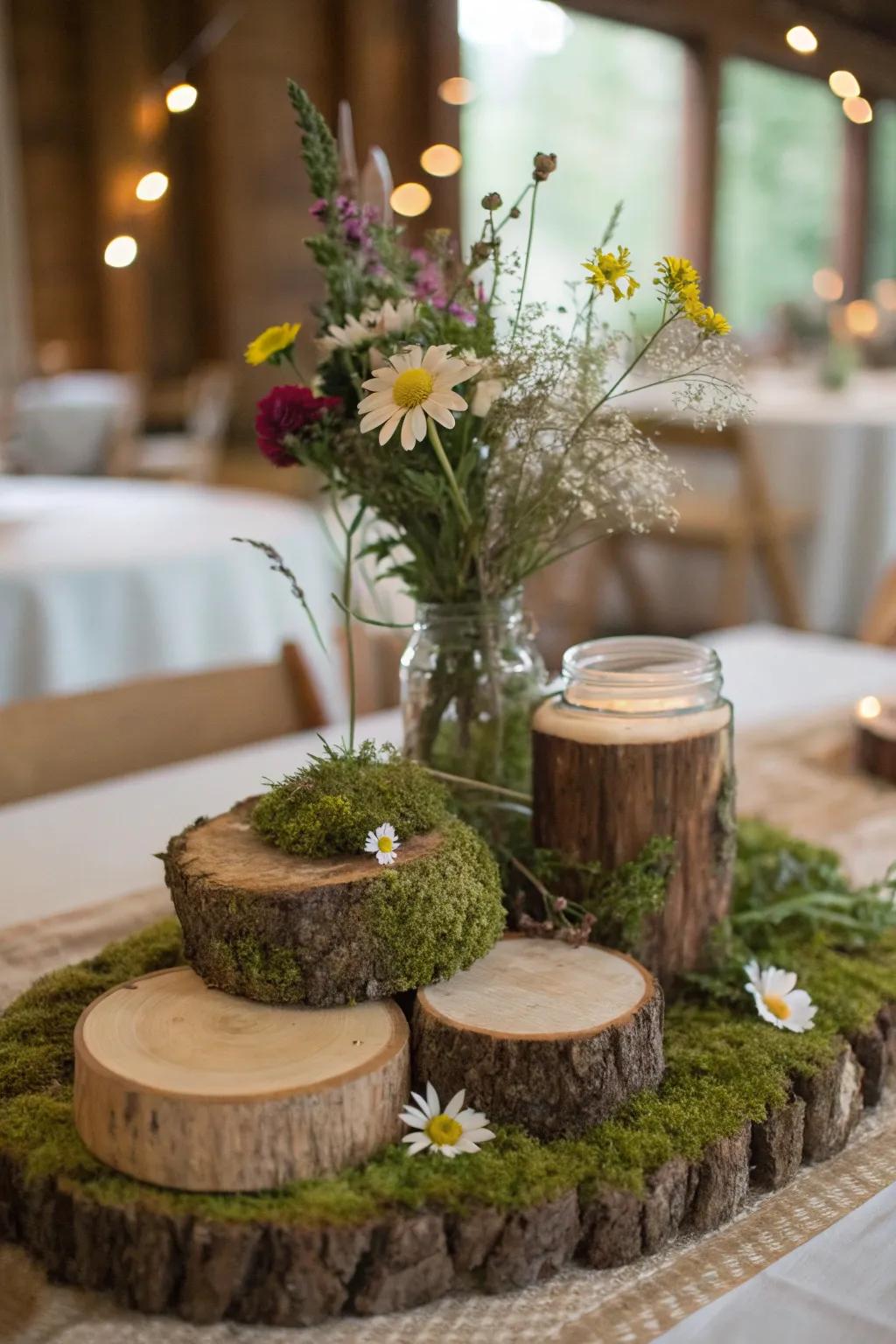 Let nature adorn your table with a forest-inspired tablescape.