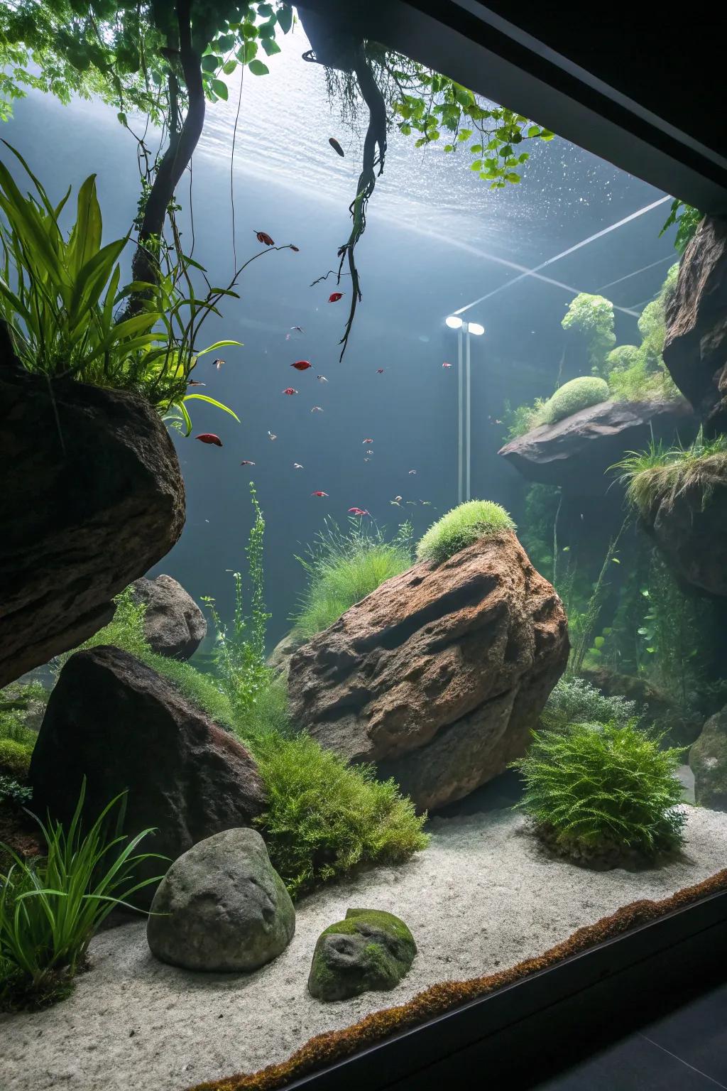 A dreamlike vista crafts an otherworldly ambiance.