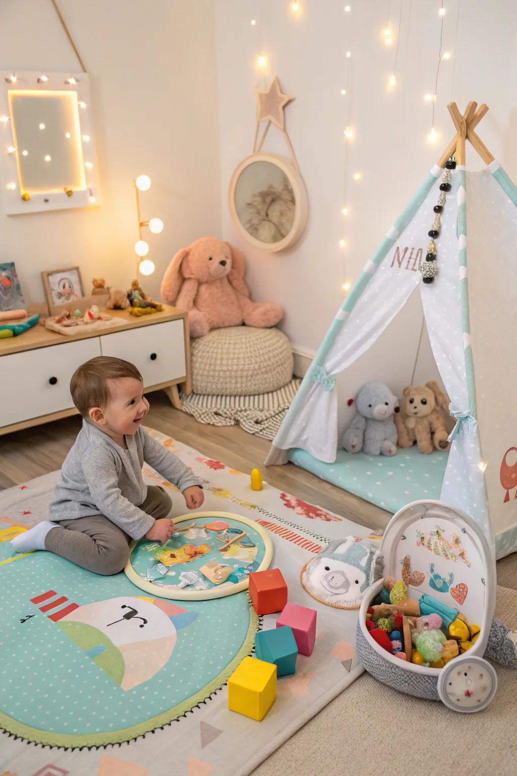 A play spot helps your baby's mind.