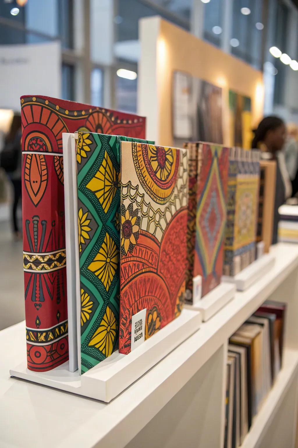 Abstract art book covers make a bold design statement.