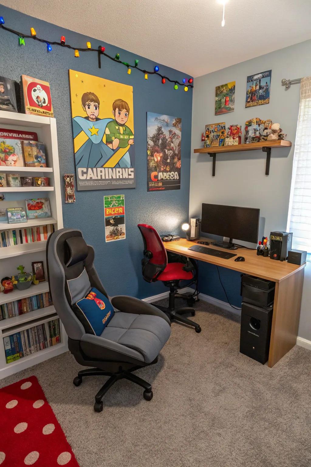A personalized gaming den offers sanctuary.