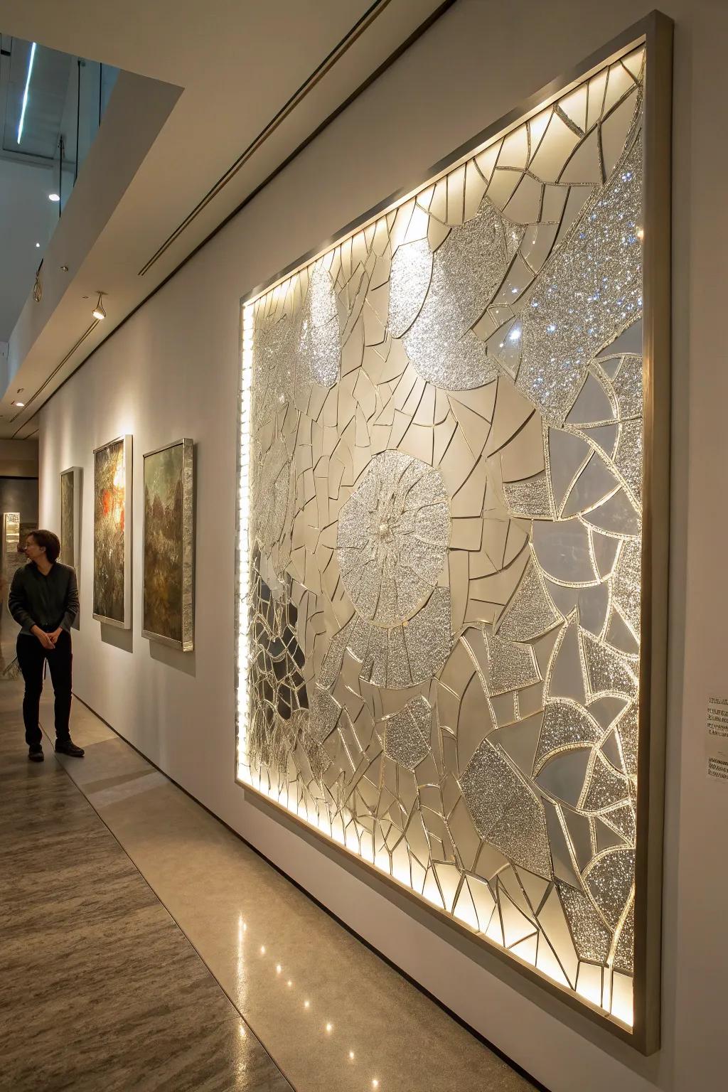 Art intended for walls featuring mirror embeddings enhances each chamber through elegance.