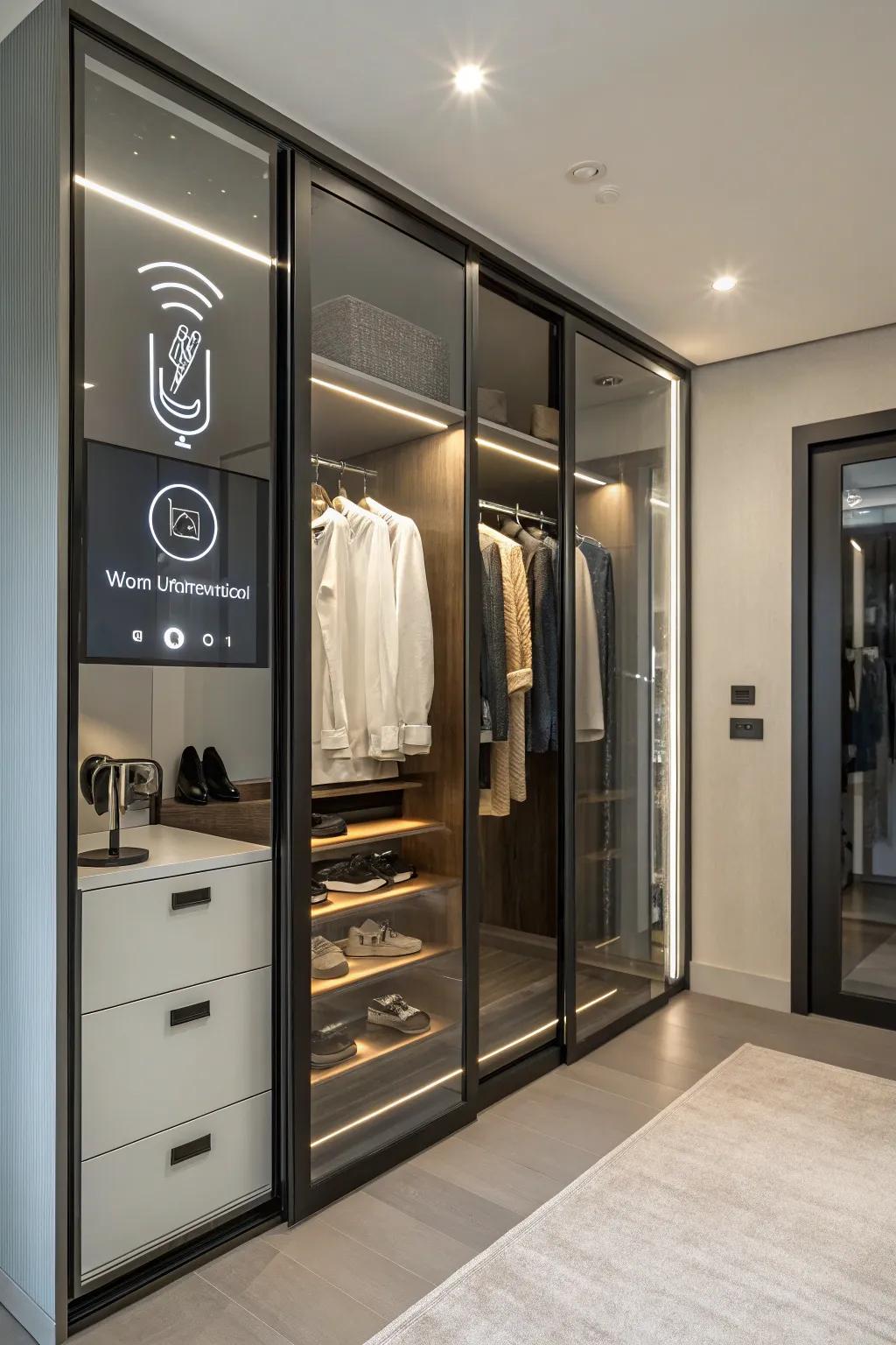 Smart technology elevates the utility of modern wardrobes.