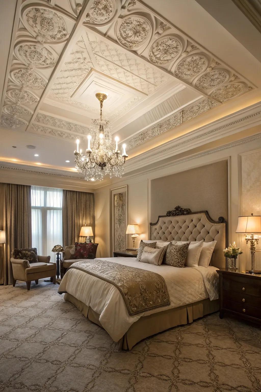 Box molding brings bold, architectural interest.