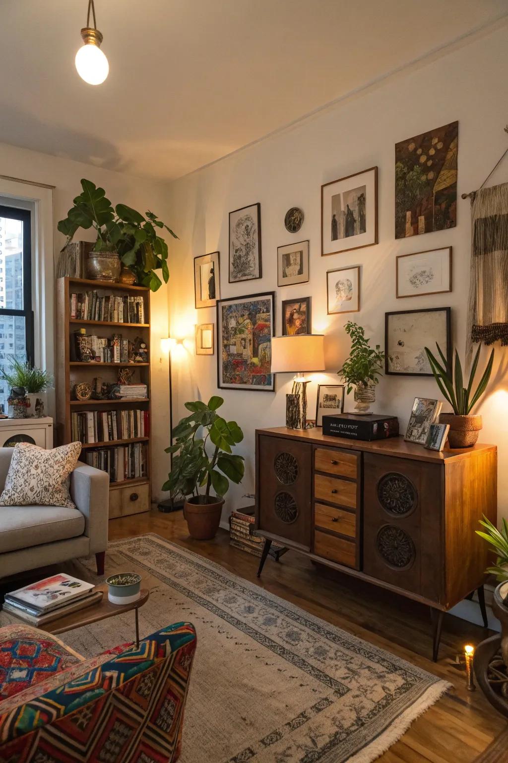 Unique accessories personalize and enliven your area.