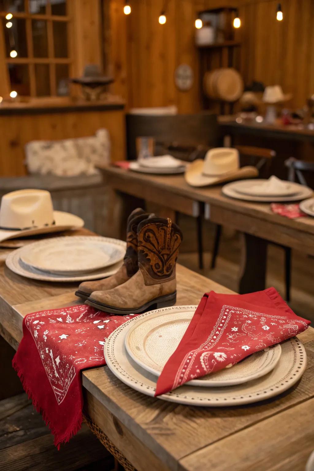 Complete the look using scarf table settings.
