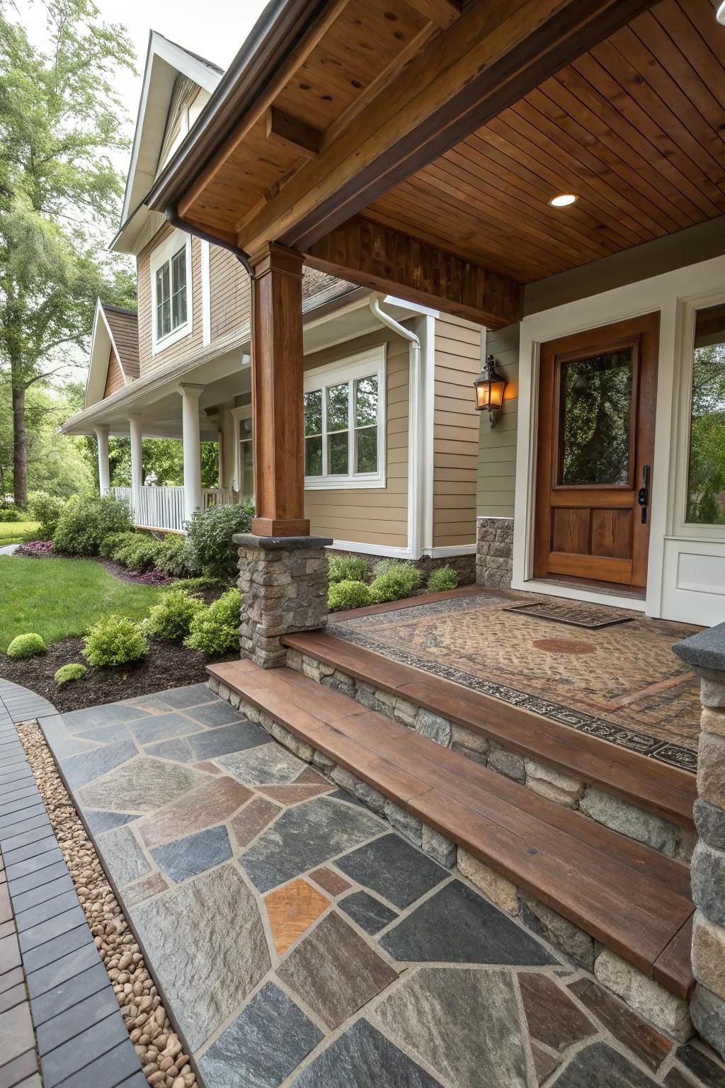 Intertwine and arrange resources for a distinctive and individualized porch scheme.