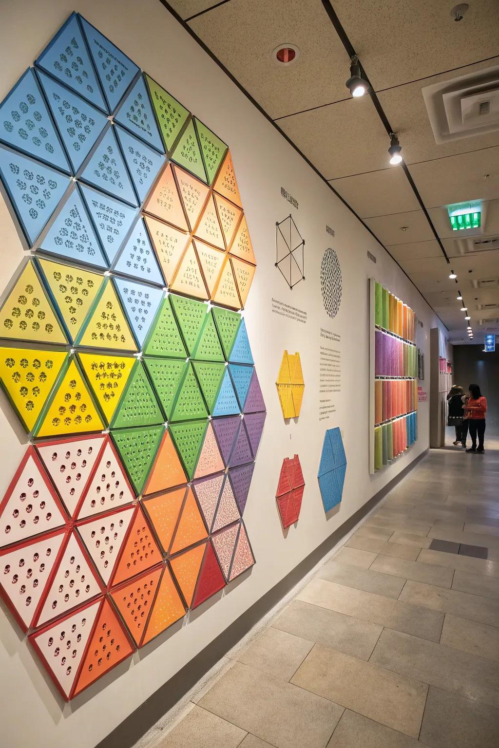 Endless possibilities for geometric creativity are provided by interactive panels.